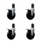 Service Caster 5'' Soft Rubber Swivel 1-5/8'' Expanding Stem Caster Set Total Lock Brake, 4PK SCC-EXTTL20S514-SRS-158-4 - alternate 1